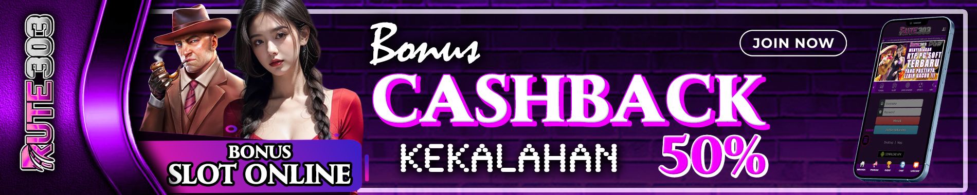 CASHBACK KEKALAHAN 50% RUTE303